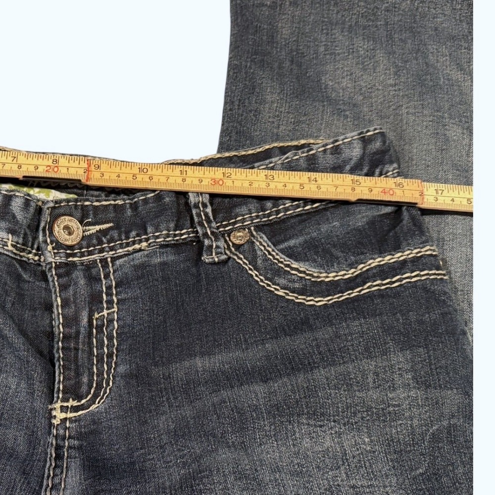 Maurices Jeans Women Dark Wash Embellished Pocket Stitch Detail Denim Pants Y2K‎ - Picture 7 of 10